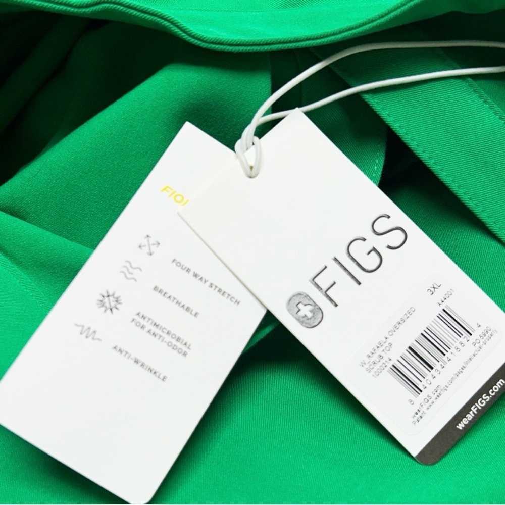 Figs Rafaela Oversized Scrub Top Emerald Size 3XL NWT - Picture 6 of 15